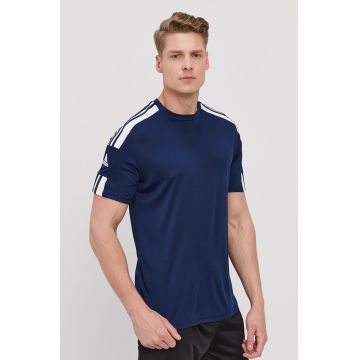 adidas Performance tricou GN5724 bărbați, culoarea bleumarin, cu imprimeu GN5724