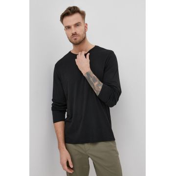 Resteröds longsleeve barbati, culoarea negru, neted