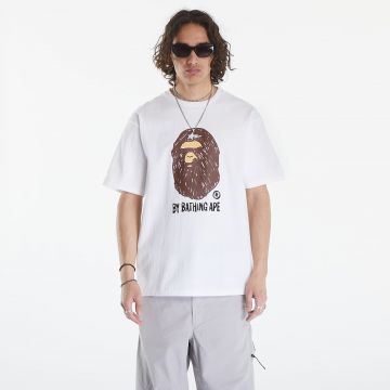 Tricou A BATHING APE Hand Draw Side Big Ape Head Tee White