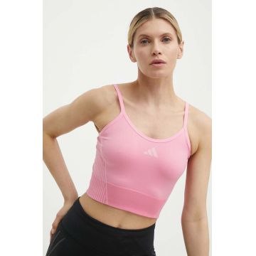 adidas Performance top de antrenament culoarea roz, IS4356