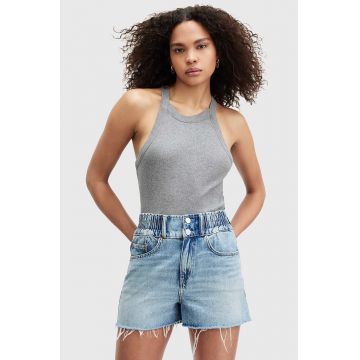 AllSaints top SOFIA TANK femei, culoarea gri, WM567Z