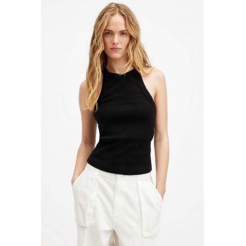 AllSaints top SOFIA TANK femei, culoarea negru, WM567Z