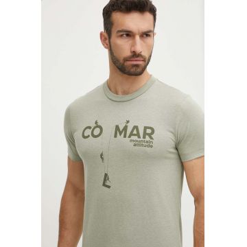 Colmar tricou barbati, culoarea verde, cu imprimeu