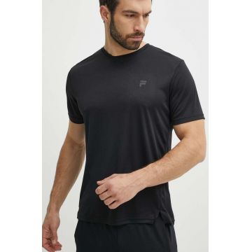 Fila tricou de alergare Thionville culoarea negru, neted, FAM0639