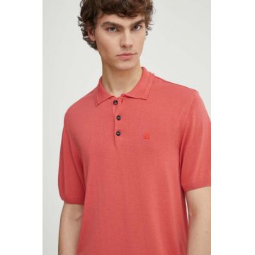 G-Star Raw tricou polo barbati, culoarea roz, neted, D24663-D618