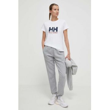 Helly Hansen tricou din bumbac femei, culoarea alb