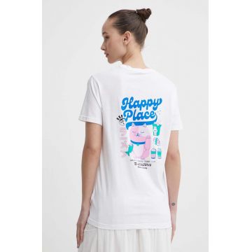 Kaotiko tricou din bumbac culoarea bej, cu imprimeu