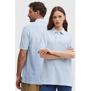 Lacoste polo de bumbac culoarea gri, neted, PH3450 S0I