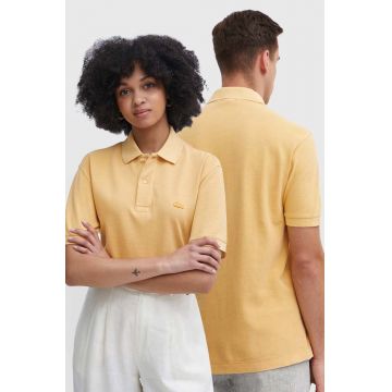 Lacoste polo de bumbac culoarea portocaliu, neted, PH3450 S0I