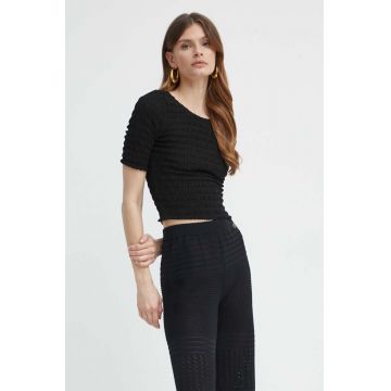 MICHAEL Michael Kors tricou femei, culoarea negru