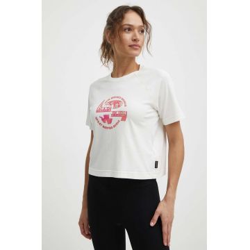 Napapijri tricou din bumbac S-Aberdeen femei, culoarea bej, NP0A4HOIN1A1