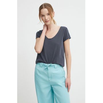 Pepe Jeans tricou din bumbac LUNA femei, culoarea albastru marin, PL505856