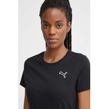 Puma tricou din bumbac BETTER ESSENTIALS femei, culoarea negru 675986