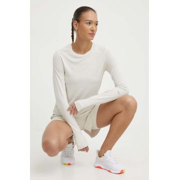 Reebok mânecă lungă de antrenament Active Collective Chill+ Dreamblend culoarea bej, 100076321