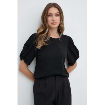 Silvian Heach tricou din bumbac femei, culoarea negru