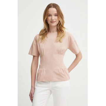 Sisley tricou femei, culoarea bej