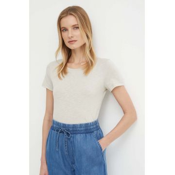 Sisley tricou femei, culoarea bej