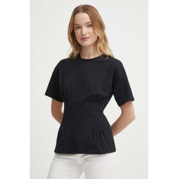 Sisley tricou femei, culoarea negru