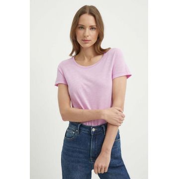 Sisley tricou femei, culoarea roz