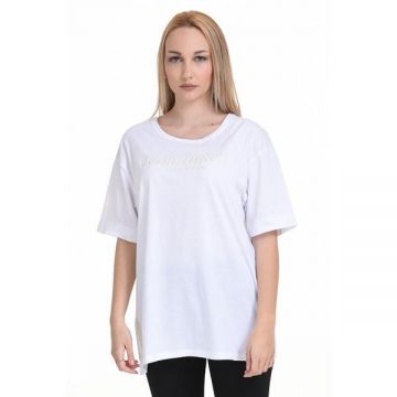 Tricou de dama Biston 45106008, L, bumbac, alb