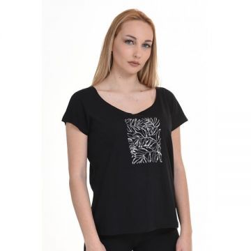 Tricou de dama Splendid 45106016, XL, bumbac, negru