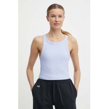 Under Armour top de antrenament Meridian Rib culoarea violet