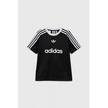 adidas Originals tricou copii culoarea negru, cu imprimeu