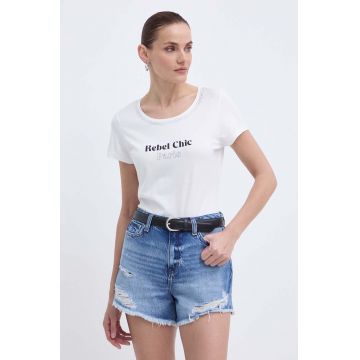 Morgan tricou DEBEL femei, culoarea alb, DEBEL