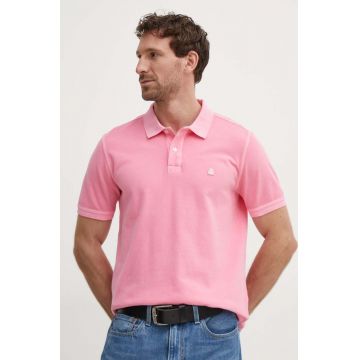 United Colors of Benetton polo de bumbac culoarea roz, neted