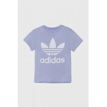 adidas Originals tricou de bumbac pentru copii culoarea violet