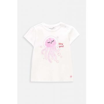 Coccodrillo tricou bebe culoarea alb