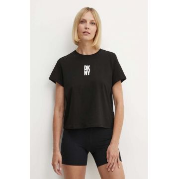 Dkny tricou din bumbac femei, culoarea negru, DP4T9699