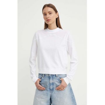 G-Star Raw longsleeve din bumbac culoarea alb, D24627-D601