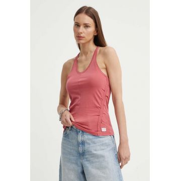 G-Star Raw top din bumbac culoarea roz, D24652-4107