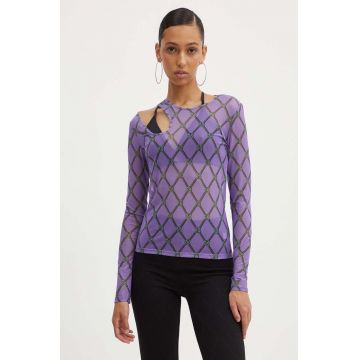 HUGO longsleeve femei, culoarea violet, 50518545