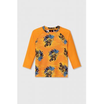 Lego longsleeve de baie pentru copii culoarea portocaliu