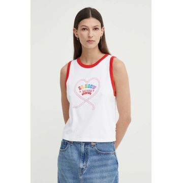 Levi's top din bumbac Pride culoarea alb