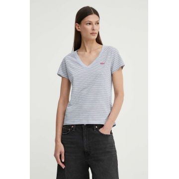 Levi's tricou din bumbac femei, culoarea gri