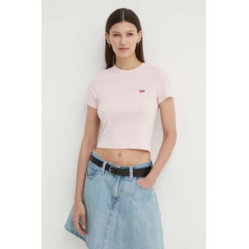 Levi's tricou femei, culoarea roz, cu turtleneck, A7419