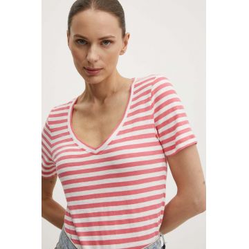 Marc O'Polo tricou din bumbac femei, culoarea roz, 404219651293