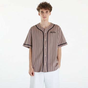 Tricou New Era Pinstripe Jersey Ash Brown/ Black