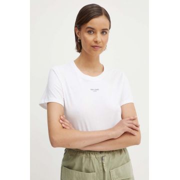 Pepe Jeans tricou din bumbac EMILY femei, culoarea alb, PL505877