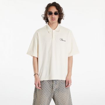 Tricou PLEASURES Zen Terry Boxy Polo Off White