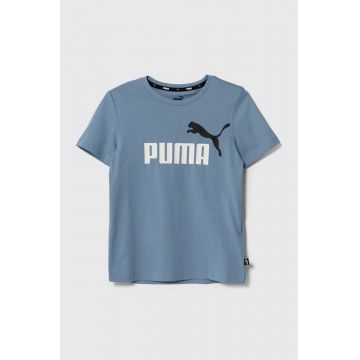 Puma tricou de bumbac pentru copii culoarea negru, cu imprimeu