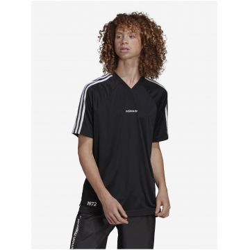 Tricou cu decolteu in V, negru, barbati, Adidas