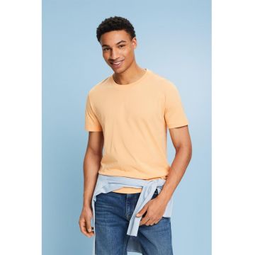 Tricou cu decolteu rotund si model uni