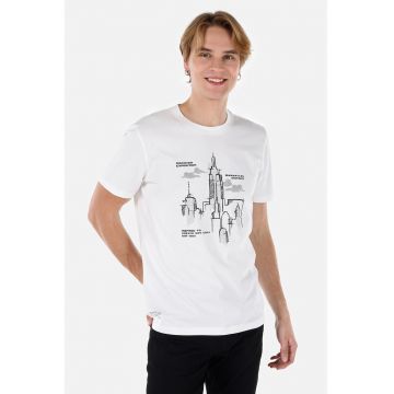 Tricou de bumbac cu imprimeu grafic