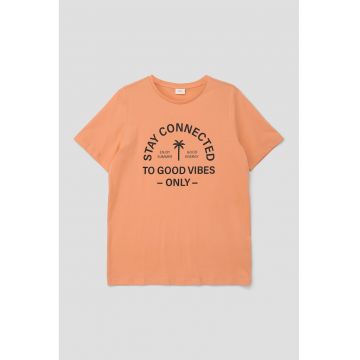 Tricou de bumbac cu imprimeu text