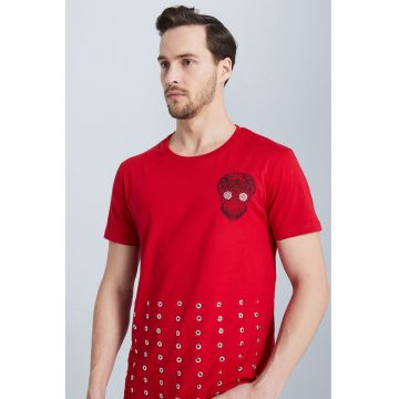 Tricou de bumbac organic cu nituri