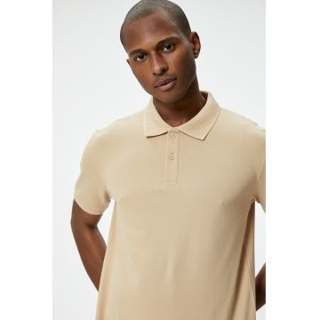 Tricou polo slim fit din bumbac